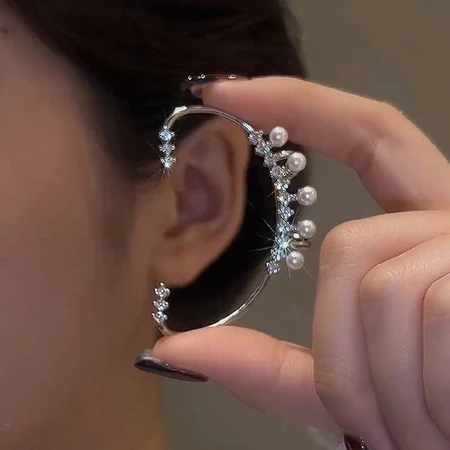 SHUFEN Earrings Women's 2022 New Trendy No Ear Piercing High-end Niche Design Diamond Pearl Earrings Spring and Summer Ear Bone Clip B3Y302 Freshwater Pearl Ear Bone Clip Left Ear SHUFEN Earrings Women's 2022 New Trendy No Ear Piercing High-end Niche Design Diamond Pearl Earrings Spring and Summer Ear Bone Clip B3Y302 Freshwater Pearl Ear Bone Clip Left Ear