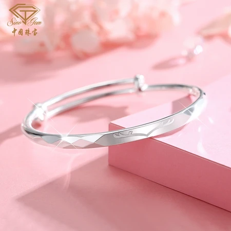 Chinese jewelry pure silver 999 a deer has you silver bracelet women's light luxury silver jewelry fashion birthday Valentine's Day gift for girlfriend wife push-pull adjustable 251 grams Chinese jewelry pure silver 999 a deer has you silver bracelet women's light luxury silver jewelry fashion birthday Valentine's Day gift for girlfriend wife push-pull adjustable 251 grams