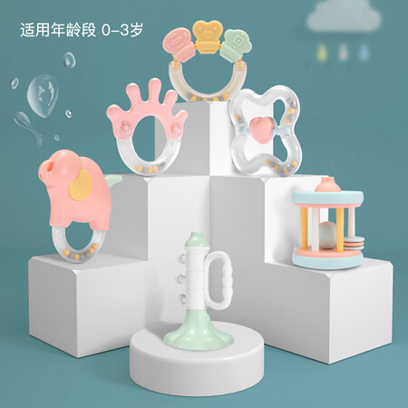 Baenshi baby toys 0-1 year old newborn baby toy baby rattle molar teether appease toy color boxed 10-piece set B273 Baenshi baby toys 0-1 year old newborn baby toy baby rattle molar teether appease toy color boxed 10-piece set B273