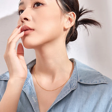Saturday blessing jewelry pure gold 999 gold necklace women's O-shaped chain price A0510871 about 2.8g upgrade 40+5cm Saturday blessing jewelry pure gold 999 gold necklace women's O-shaped chain price A0510871 about 2.8g upgrade 40+5cm