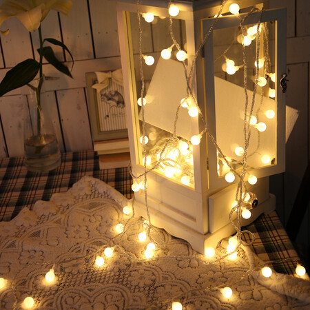 Yu Jialiang LED lantern string 3 meters 20 lights New Year small string lights Spring Festival New Year decoration lights birthday decoration room curtain lights Warm color ball battery models without batteries Yu Jialiang LED lantern string 3 meters 20 lights New Year small string lights Spring Festival New Year decoration lights birthday decoration room curtain lights Warm color ball battery models without batteries