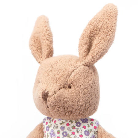 Applepark baby soothing doll accompany to sleep, hug and sleep with the entrance bunny plush fabric doll trumpet fairy tale sweetheart rabbit-brown Applepark baby soothing doll accompany to sleep, hug and sleep with the entrance bunny plush fabric doll trumpet fairy tale sweetheart rabbit-brown