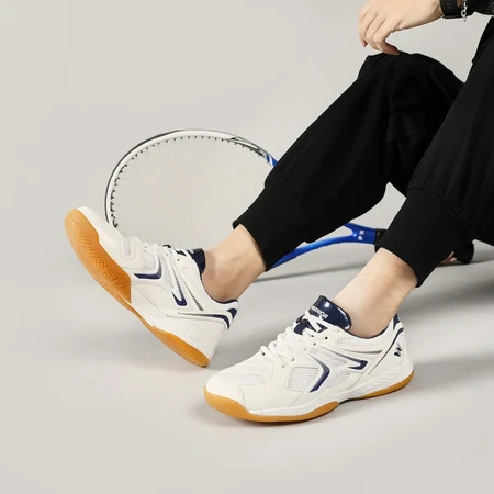 Pull back table tennis shoes 2022 spring sports shoes for men and women couple models low top breathable mesh table tennis shoes badminton shoes soft bottom shock absorption/103HC white dark blue 43/standard size Pull back table tennis shoes 2022 spring sports shoes for men and women couple models low top breathable mesh table tennis shoes badminton shoes soft bottom shock absorption/103HC white dark blue 43/standard size