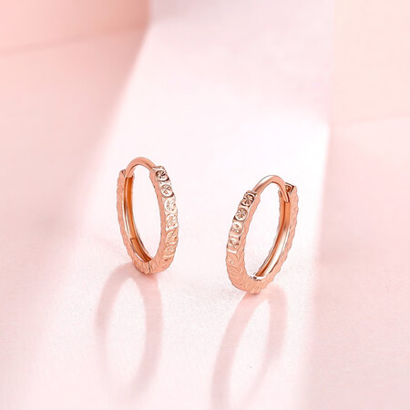 Saturday Fu 18K gold earrings female color gold rose gold pattern earrings earrings in stock Saturday Fu 18K gold earrings female color gold rose gold pattern earrings earrings in stock