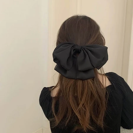 Xiaose advanced French style ~ black big bow hair clip female bangs clip hair card hair ornament headdress top clip new C8Y208 big bow spring clip Xiaose advanced French style ~ black big bow hair clip female bangs clip hair card hair ornament headdress top clip new C8Y208 big bow spring clip