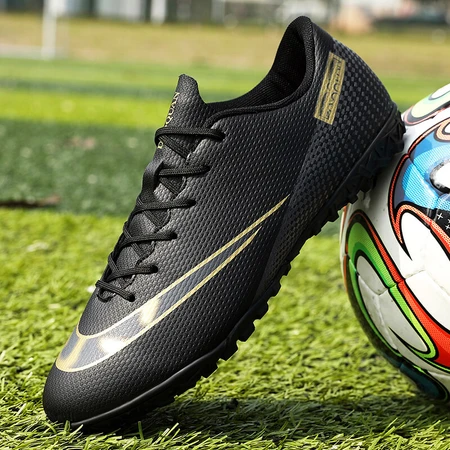Soccer shoes men's broken nails breathable adult round TF children's football shoes broken nails girls primary school students big children sports youth sneakers long sole leather feet broken rubber training shoes MIDFN black broken nails 41 Soccer shoes men's broken nails breathable adult round TF children's football shoes broken nails girls primary school students big children sports youth sneakers long sole leather feet broken rubber training shoes MIDFN black broken nails 41