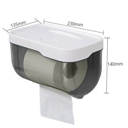 Meijia life toilet tissue box toilet paper box waterproof pumping toilet tissue box non-marking stickers free perforated roll paper rack Meijia life toilet tissue box toilet paper box waterproof pumping toilet tissue box non-marking stickers free perforated roll paper rack