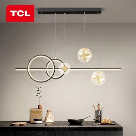 TCL lighting led restaurant pendant lamp dining table creative light luxury lighting modern minimalist adjustable living room bedroom Zhongshan interstellar-60 watt three-color 90*100cm suitable for 10-15 flat TCL lighting led restaurant pendant lamp dining table creative light luxury lighting modern minimalist adjustable living room bedroom Zhongshan interstellar-60 watt three-color 90*100cm suitable for 10-15 flat