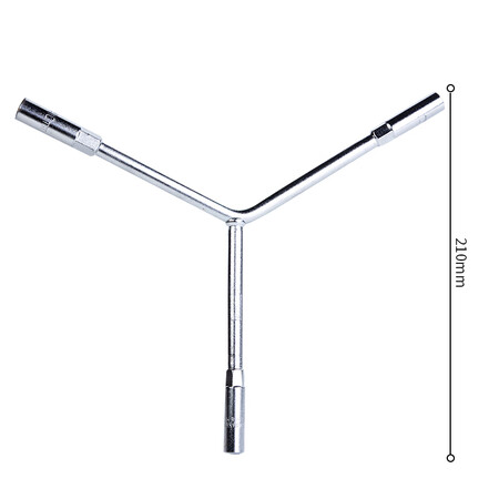 Powerful deli Y-type three-prong socket wrench three-head wrench 8*9*10mm outer hexagon socket wrench machine repair auto repair tool DL8910 Powerful deli Y-type three-prong socket wrench three-head wrench 8*9*10mm outer hexagon socket wrench machine repair auto repair tool DL8910