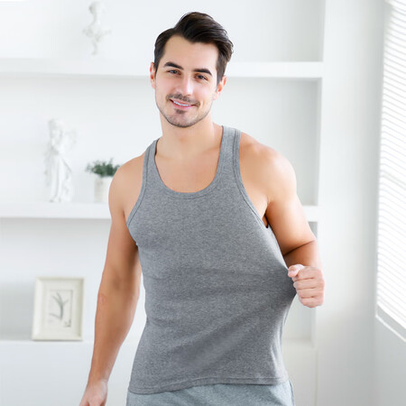Langsha 3 pieces of men's vest cotton youth breathable summer sweatshirt hurdle sling sports bottoming fir, black and white gray, 1 piece each 180/XXL Langsha 3 pieces of men's vest cotton youth breathable summer sweatshirt hurdle sling sports bottoming fir, black and white gray, 1 piece each 180/XXL