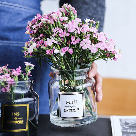 Sweet spot vase glass small artificial flower artificial flower flower arrangement container vase small fresh vase floral office green plant small ornament decoration Sweet spot vase glass small artificial flower artificial flower flower arrangement container vase small fresh vase floral office green plant small ornament decoration