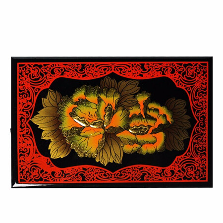 Nine-color jiucai jewelry box Pingyao push light lacquerware Hand-made collections for women’s day gifts Push light lacquer jewelry box Shanxi specialty red peony flower Nine-color jiucai jewelry box Pingyao push light lacquerware Hand-made collections for women’s day gifts Push light lacquer jewelry box Shanxi specialty red peony flower