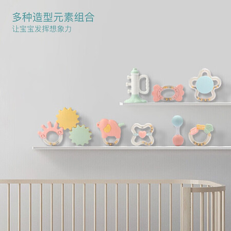 Baenshi baby toys 0-1 year old newborn baby toy baby rattle molar teether appease toy color boxed 10-piece set B273 Baenshi baby toys 0-1 year old newborn baby toy baby rattle molar teether appease toy color boxed 10-piece set B273