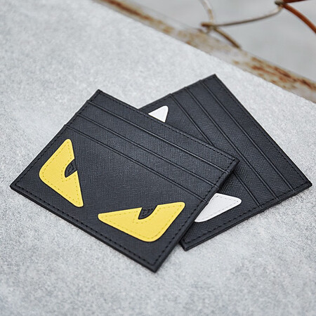 Bostendon Card Case Business Card Holder Thin Convenient Card Case Leather Case Bank Card Case Mini Wallet Black With Yellow Bostendon Card Case Business Card Holder Thin Convenient Card Case Leather Case Bank Card Case Mini Wallet Black With Yellow