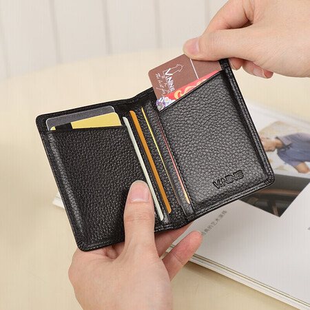 Nine City V.NINE Card Holder, Business Card Holder, Leather Lightweight Retro Driver's License Holster, Bank Card Holder, Mini Wallet, Small Wallet, Men's and Women's VQ7BV61924J Black Nine City V.NINE Card Holder, Business Card Holder, Leather Lightweight Retro Driver's License Holster, Bank Card Holder, Mini Wallet, Small Wallet, Men's and Women's VQ7BV61924J Black