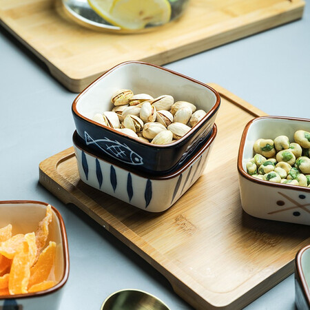 Sheri Japanese Ceramic Snack Plate Dipping Sauce Plate Fruit Snacks Candy Snack Plate Household Seasoning Plate Commercial Tea House Fruit Plate Six Snack Plate Set Pattern One Each Sheri Japanese Ceramic Snack Plate Dipping Sauce Plate Fruit Snacks Candy Snack Plate Household Seasoning Plate Commercial Tea House Fruit Plate Six Snack Plate Set Pattern One Each