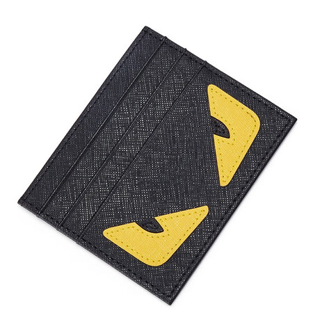 Bostendon Card Case Business Card Holder Thin Convenient Card Case Leather Case Bank Card Case Mini Wallet Black With Yellow Bostendon Card Case Business Card Holder Thin Convenient Card Case Leather Case Bank Card Case Mini Wallet Black With Yellow