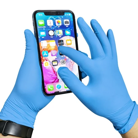 Emas AMMEX disposable nitrile gloves 100 pcs/box large size thickened Ding Qing laboratory cleaning inspection protection kitchen labor insurance car wash APFNCMD46100 Emas AMMEX disposable nitrile gloves 100 pcs/box large size thickened Ding Qing laboratory cleaning inspection protection kitchen labor insurance car wash APFNCMD46100