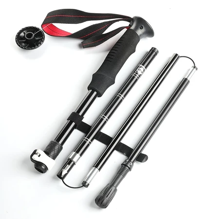 Shenhuo SupFire outdoor trekking stick straight handle 5-section cane climbing cane hiking walking climbing mountaineering rock climbing Shenhuo SupFire outdoor trekking stick straight handle 5-section cane climbing cane hiking walking climbing mountaineering rock climbing