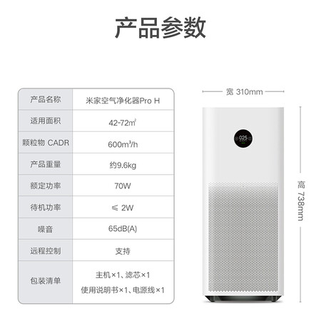Mijia Xiaomi Mi Air Purifier Pro H household in addition to formaldehyde, bacteria, second-hand smoke and odor, quiet design AC-M7-SC Mijia Xiaomi Mi Air Purifier Pro H household in addition to formaldehyde, bacteria, second-hand smoke and odor, quiet design AC-M7-SC