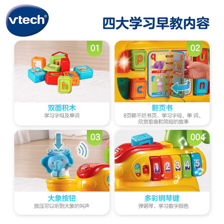 Vtech Vtech Multifunctional Learning Train Baby stroller Early childhood education and intellectual toys 26 letters Chinese and English bilingual learning letters and numbers 1-3 years old Vtech Vtech Multifunctional Learning Train Baby stroller Early childhood education and intellectual toys 26 letters Chinese and English bilingual learning letters and numbers 1-3 years old