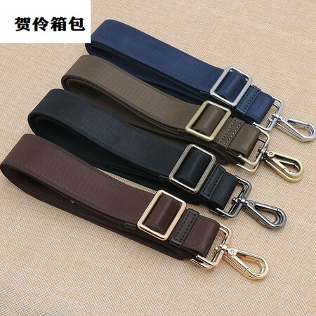 TY men's bag accessories strap diagonal bag belt nylon bag belt computer bag bag with school bag buckle diagonal shoulder bag belt 3.8 wide brown belt gun black hook TY men's bag accessories strap diagonal bag belt nylon bag belt computer bag bag with school bag buckle diagonal shoulder bag belt 3.8 wide brown belt gun black hook