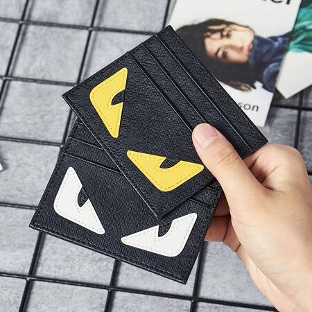 Bostendon Card Case Business Card Holder Thin Convenient Card Case Leather Case Bank Card Case Mini Wallet Black With Yellow Bostendon Card Case Business Card Holder Thin Convenient Card Case Leather Case Bank Card Case Mini Wallet Black With Yellow