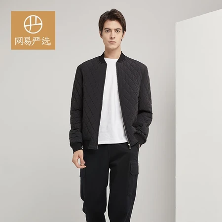 NetEase Yanxuan Men's Classic Baseball Collar Padded Jacket Black S165/88A NetEase Yanxuan Men's Classic Baseball Collar Padded Jacket Black S165/88A
