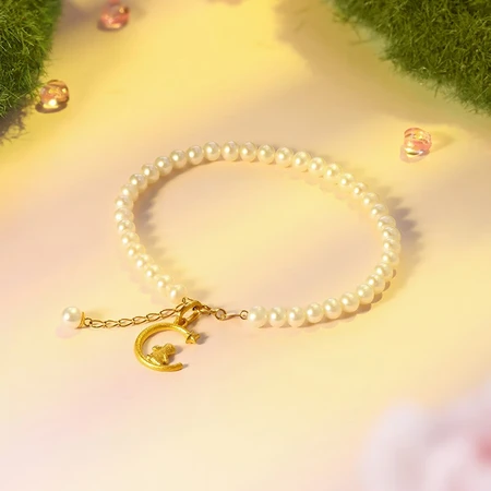 Saturday Blessing Gold Pendant Women's Full Jinwang Rabbit Year Series Zodiac Rabbit Pendant Crescent Moon Cute Rabbit Price List Pendant Without Chain- 1.4g Gift Box Saturday Blessing Gold Pendant Women's Full Jinwang Rabbit Year Series Zodiac Rabbit Pendant Crescent Moon Cute Rabbit Price List Pendant Without Chain- 1.4g Gift Box