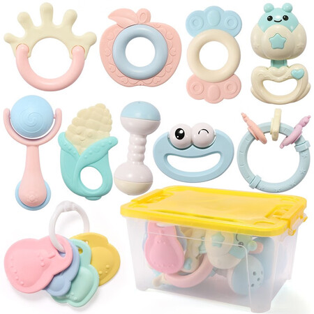 Qiaoqiao rabbit baby toy 0-1 year old hand rattle newborn toy 3-6-8 months baby toy 368 10 months Manhattan ball tumbler baby can bite soothing teether gift box Qiaoqiao rabbit baby toy 0-1 year old hand rattle newborn toy 3-6-8 months baby toy 368 10 months Manhattan ball tumbler baby can bite soothing teether gift box