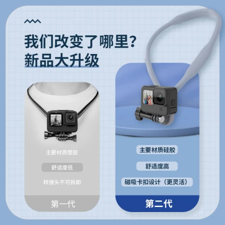 TELESIN GoPro10 hanging neck gopro11 sports camera bracket action3 hanging neck gopro accessories Insta360 motorcycle riding shooting bracket magnetic suction fixed silicone aluminum tube TELESIN GoPro10 hanging neck gopro11 sports camera bracket action3 hanging neck gopro accessories Insta360 motorcycle riding shooting bracket magnetic suction fixed silicone aluminum tube