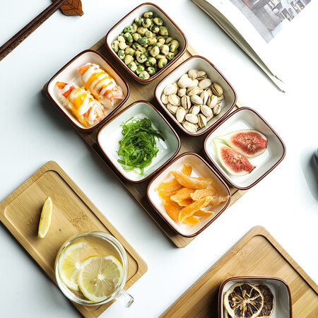 Sheri Japanese Ceramic Snack Plate Dipping Sauce Plate Fruit Snacks Candy Snack Plate Household Seasoning Plate Commercial Tea House Fruit Plate Six Snack Plate Set Pattern One Each Sheri Japanese Ceramic Snack Plate Dipping Sauce Plate Fruit Snacks Candy Snack Plate Household Seasoning Plate Commercial Tea House Fruit Plate Six Snack Plate Set Pattern One Each