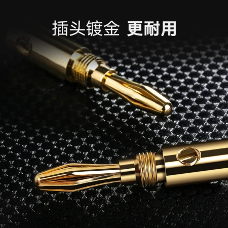 Green Union UGREEN banana plug speaker cable pure copper professional high-fidelity power amplifier audio horn audio cable double banana head speaker cable gold-plated plug 50536 Green Union UGREEN banana plug speaker cable pure copper professional high-fidelity power amplifier audio horn audio cable double banana head speaker cable gold-plated plug 50536