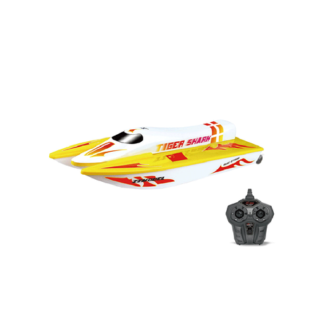 Zhongtian Model New Tiger Shark 2.4G Electric Remote Control Catamaran Speedboat Model Zhongtian Model New Tiger Shark 2.4G Electric Remote Control Catamaran Speedboat Model