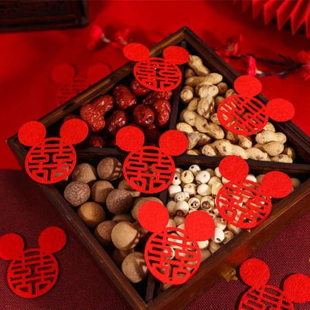 Qingwei hand-throwing happy words mini small happy words wedding supplies wedding room layout wedding supplies golden red mixed pack 200 pieces Qingwei hand-throwing happy words mini small happy words wedding supplies wedding room layout wedding supplies golden red mixed pack 200 pieces