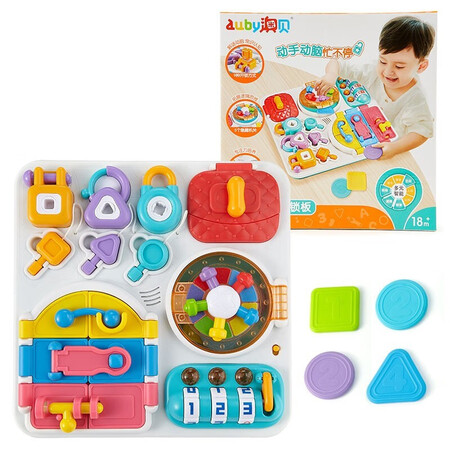 AUBY Children's Puzzle Assembled Toy Science Experiment Set Infant and Young Children Multifunctional Cognitive Early Education Enlightenment Sound and Light Brain Toy Gifts for Boys and Girls 461604A Puzzle Brain Unlocking Plate AUBY Children's Puzzle Assembled Toy Science Experiment Set Infant and Young Children Multifunctional Cognitive Early Education Enlightenment Sound and Light Brain Toy Gifts for Boys and Girls 461604A Puzzle Brain Unlocking Plate