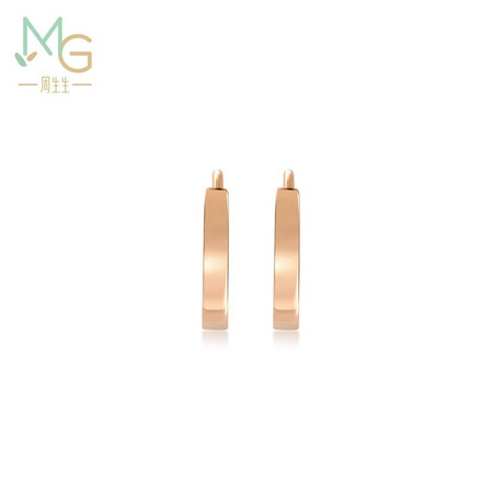 Chow Sang Sang 18K rose gold mint series rose gold color gold earrings earrings female K gold earrings earrings 91115E Chow Sang Sang 18K rose gold mint series rose gold color gold earrings earrings female K gold earrings earrings 91115E