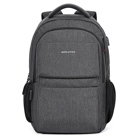 Persinon backpack men's business casual trend canvas student campus sports bag large capacity travel backpack 15.6 inch laptop bag men's dark gray Persinon backpack men's business casual trend canvas student campus sports bag large capacity travel backpack 15.6 inch laptop bag men's dark gray