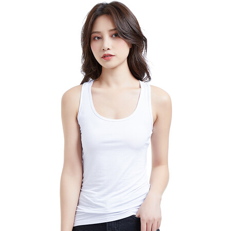 Langsha Vest Women Ladies Elastic Sleeveless Sling Sports Base Vest White 1 Piece One Size Langsha Vest Women Ladies Elastic Sleeveless Sling Sports Base Vest White 1 Piece One Size