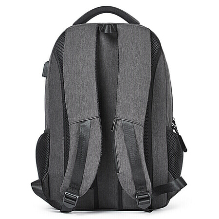 Persinon backpack men's business casual trend canvas student campus sports bag large capacity travel backpack 15.6 inch laptop bag men's dark gray Persinon backpack men's business casual trend canvas student campus sports bag large capacity travel backpack 15.6 inch laptop bag men's dark gray