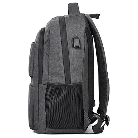 Persinon backpack men's business casual trend canvas student campus sports bag large capacity travel backpack 15.6 inch laptop bag men's dark gray Persinon backpack men's business casual trend canvas student campus sports bag large capacity travel backpack 15.6 inch laptop bag men's dark gray
