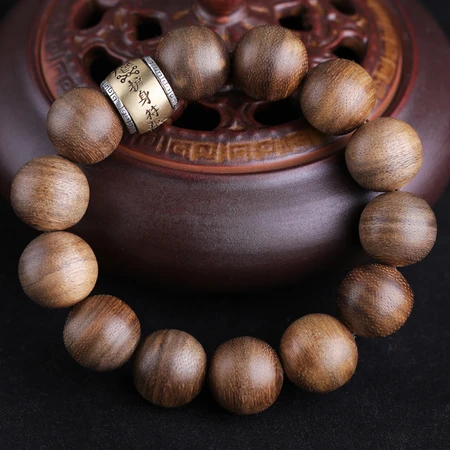 Cardamom Time Agarwood Bracelet Brunei Old Material Floral Bead S925 Silver Amulet Bracelet Wooden Bracelet Handle for Men and Women 15mm Cardamom Time Agarwood Bracelet Brunei Old Material Floral Bead S925 Silver Amulet Bracelet Wooden Bracelet Handle for Men and Women 15mm