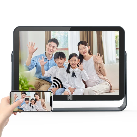 KODAK Kodak 109 digital photo frame 10.1-inch high-definition electronic photo album rechargeable touch-screen smart cloud photo frame photo video player advanced gray KODAK Kodak 109 digital photo frame 10.1-inch high-definition electronic photo album rechargeable touch-screen smart cloud photo frame photo video player advanced gray