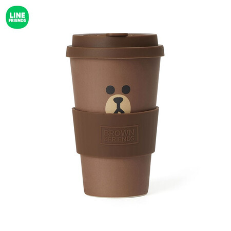 LINE FRIENDS Brown Bear Portable Cup Cartoon Surrounding Cute Practical Simple Bamboo Fiber Portable Cup LINE FRIENDS Brown Bear Portable Cup Cartoon Surrounding Cute Practical Simple Bamboo Fiber Portable Cup