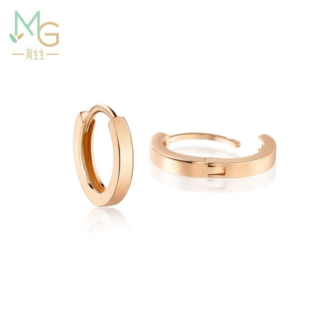 Chow Sang Sang 18K rose gold mint series rose gold color gold earrings earrings female K gold earrings earrings 91115E Chow Sang Sang 18K rose gold mint series rose gold color gold earrings earrings female K gold earrings earrings 91115E