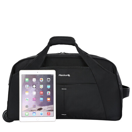 Hanke trolley bag water repellent large capacity outdoor luggage bag men and women leisure boarding travel bag T638 20 inch black Hanke trolley bag water repellent large capacity outdoor luggage bag men and women leisure boarding travel bag T638 20 inch black