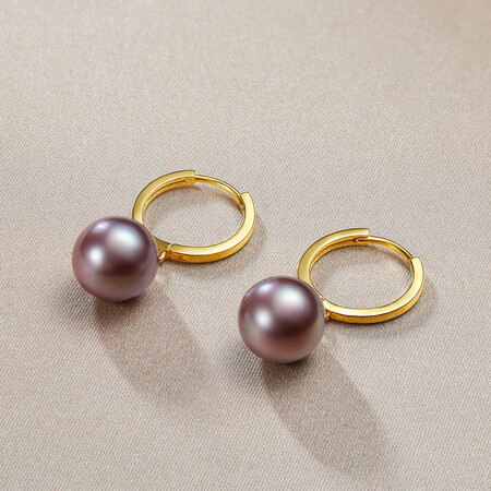 Pearl Queen Rare Purple 10-11mm Elegant Purple Freshwater Pearl Earrings S925 Silver Pearl Earrings Female Pearl Queen Rare Purple 10-11mm Elegant Purple Freshwater Pearl Earrings S925 Silver Pearl Earrings Female