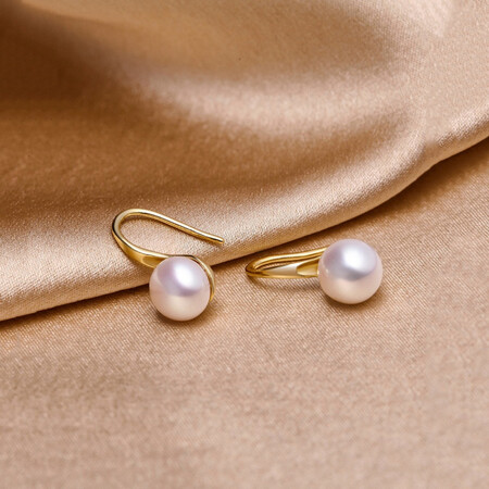 Queen of Pearls s925 silver earrings 7.5mm minimalist pearl earrings Queen of Pearls s925 silver earrings 7.5mm minimalist pearl earrings