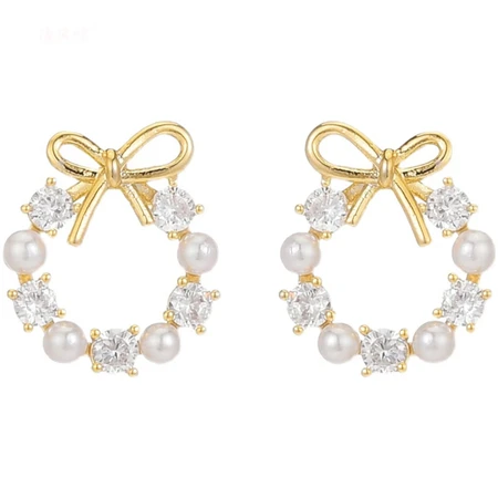 Breeze Condolence Butterfly Knot Pearl Earrings Female Niche Design Light Luxury Birthday Gift Simple Versatile Circle Silver Needle Earrings Butterfly Pearl Earrings Breeze Condolence Butterfly Knot Pearl Earrings Female Niche Design Light Luxury Birthday Gift Simple Versatile Circle Silver Needle Earrings Butterfly Pearl Earrings