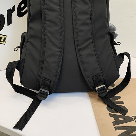 Galton backpack male Korean Harajuku ulzzang school bag female junior high school college student rucksack large capacity scratch-resistant and wear-resistant 15.6-inch laptop bag black with orangutan pendant Galton backpack male Korean Harajuku ulzzang school bag female junior high school college student rucksack large capacity scratch-resistant and wear-resistant 15.6-inch laptop bag black with orangutan pendant